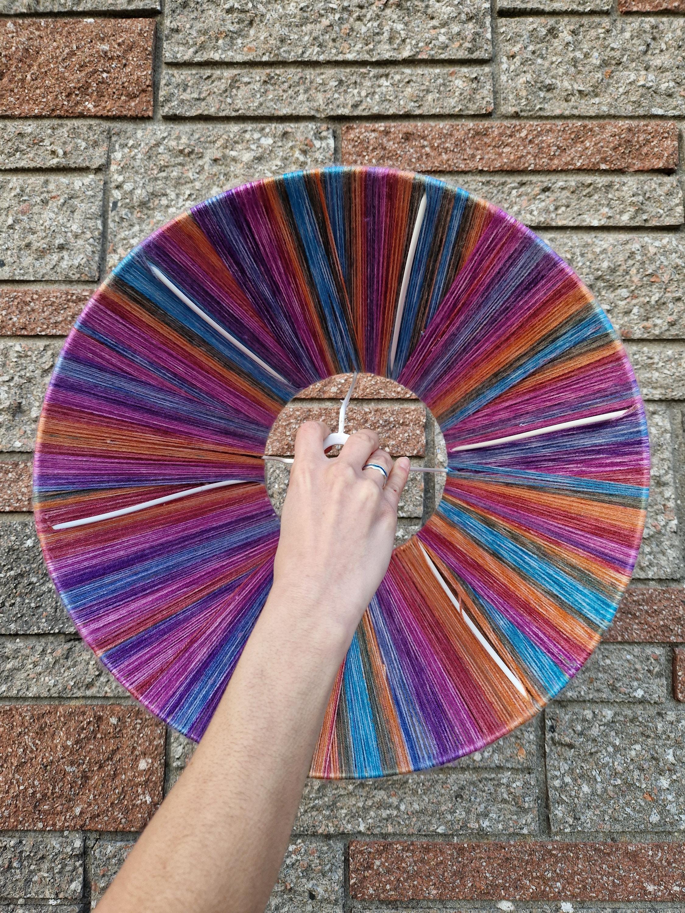 Handmade Yarn Wrapped Lampshade