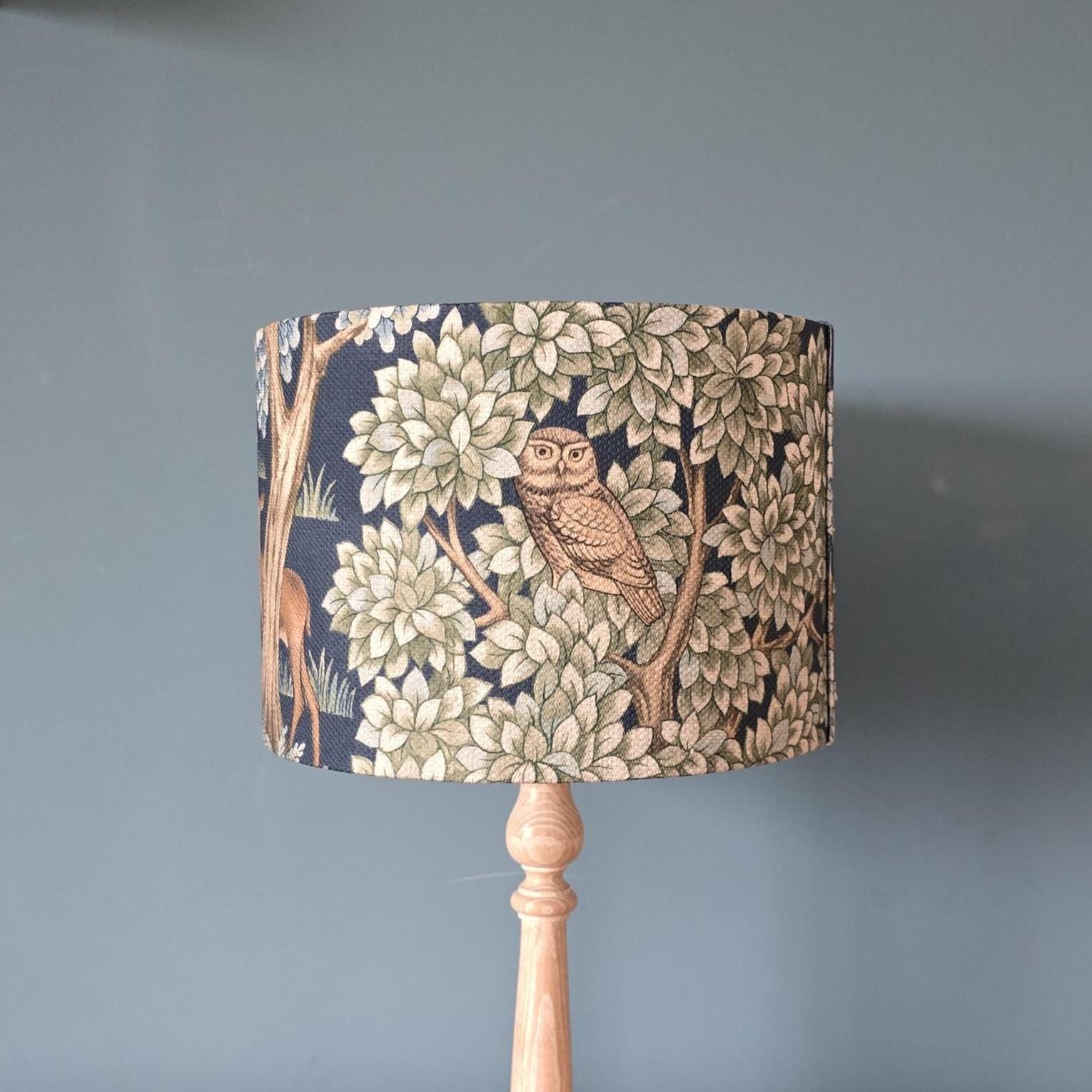 William Morris Woodland Retreat Lampshade | Handmade Fabric Lamp Shade | Classic Botanical Home Lighting
