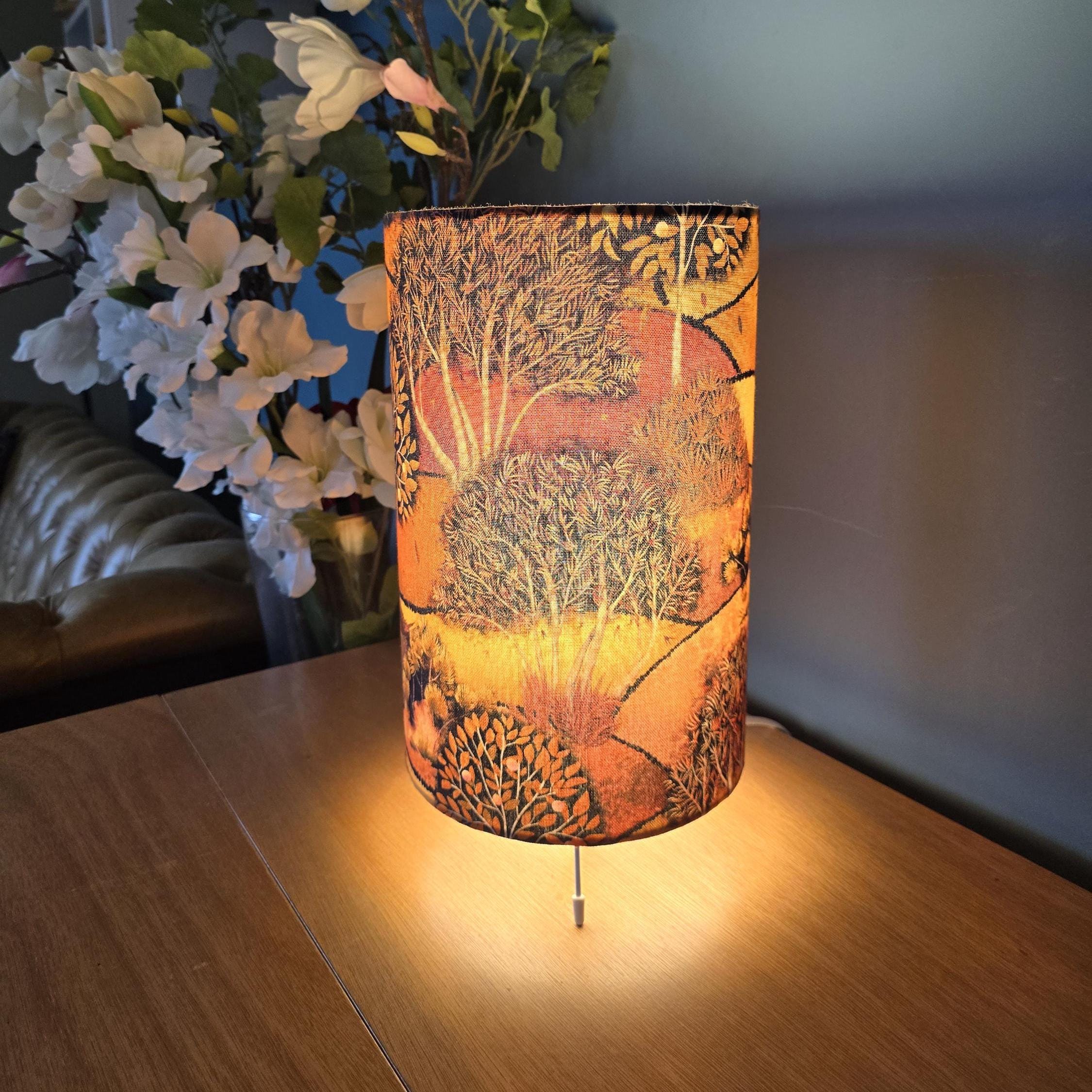 Handmade Autumn Forest Lamp with tripod base