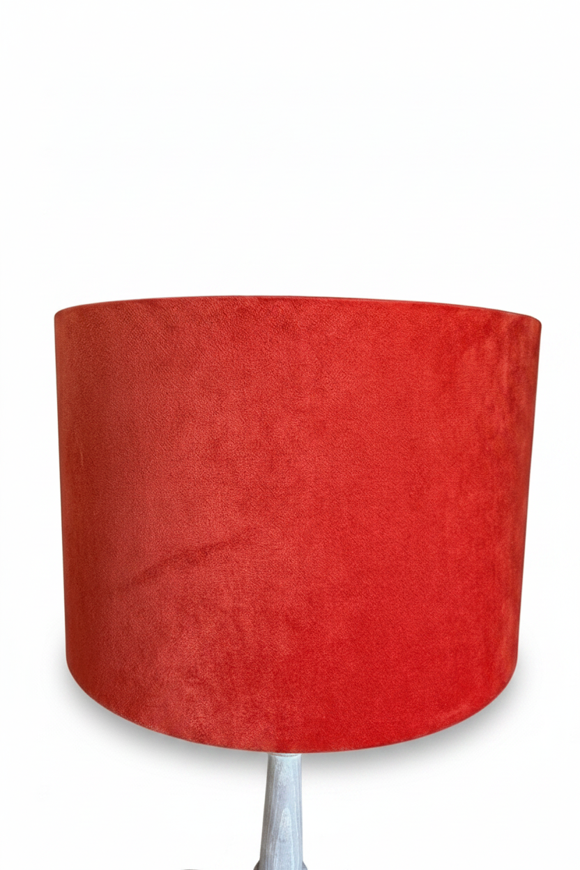 velvet orange lampshade
