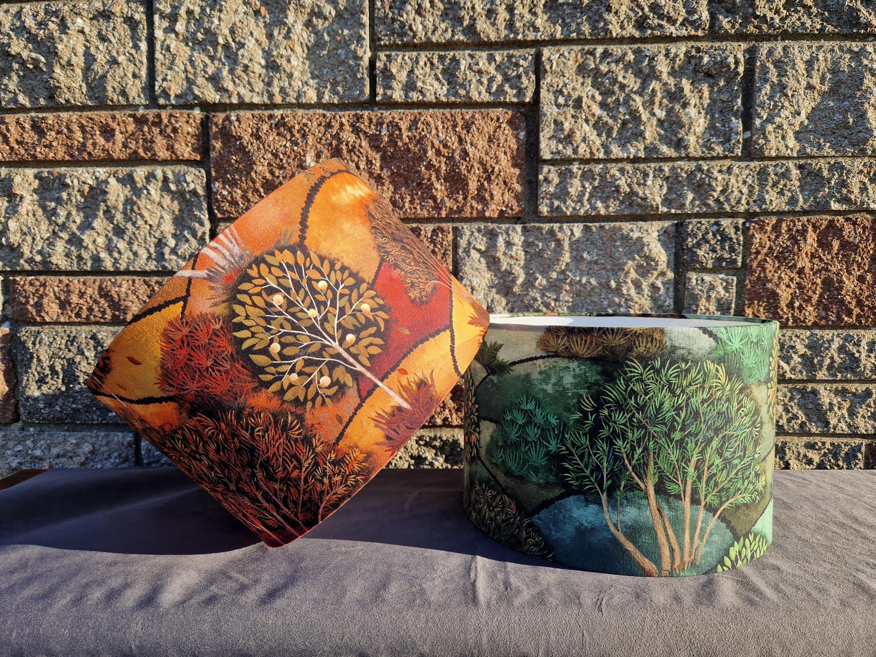 Handmade Autumn Forest Lampshade | Cosy Woodland Lighting