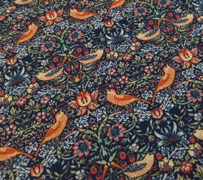 William Morris Lampshade with Iconic Strawberry Thief Design.