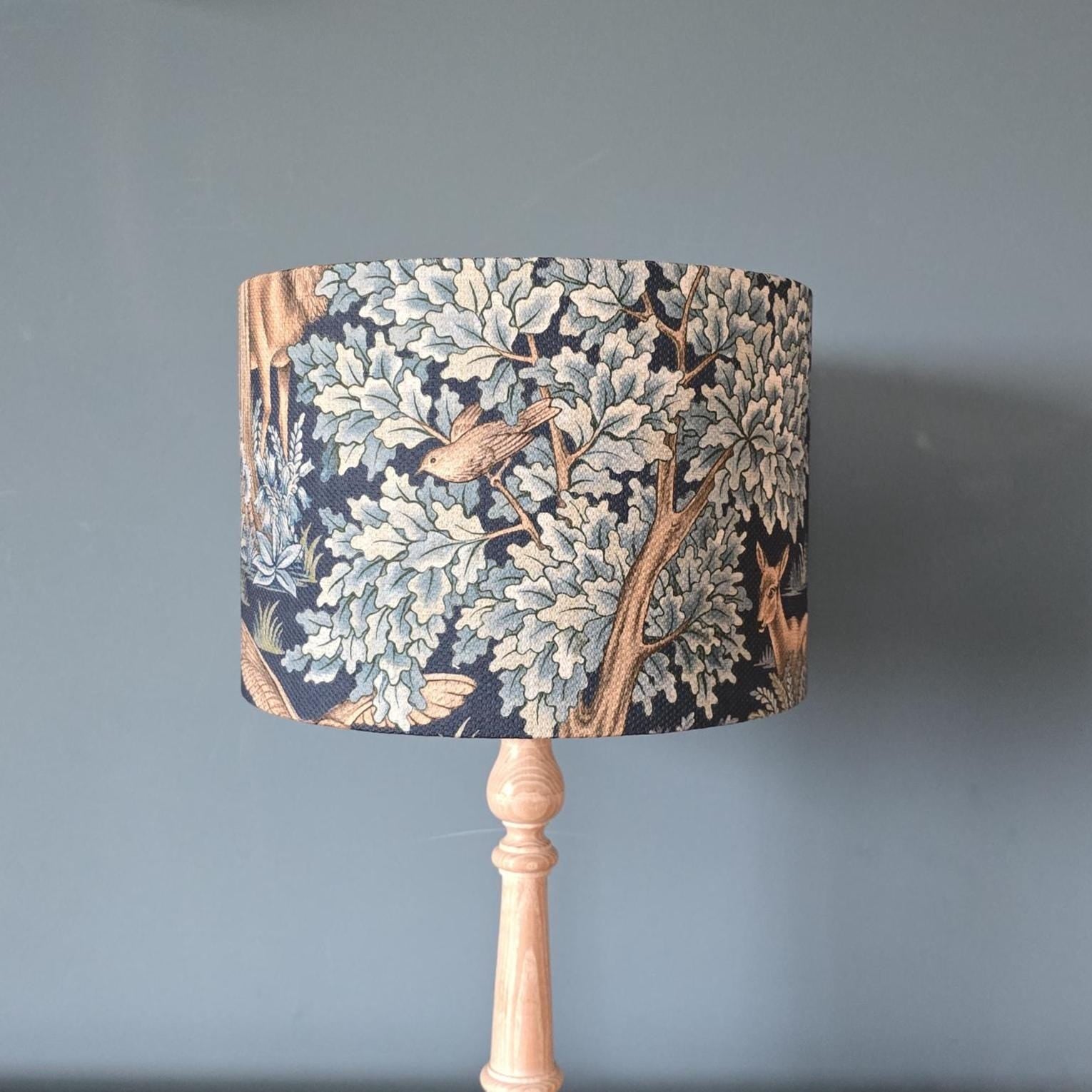 William Morris Woodland Retreat Lampshade | Handmade Fabric Lamp Shade | Classic Botanical Home Lighting