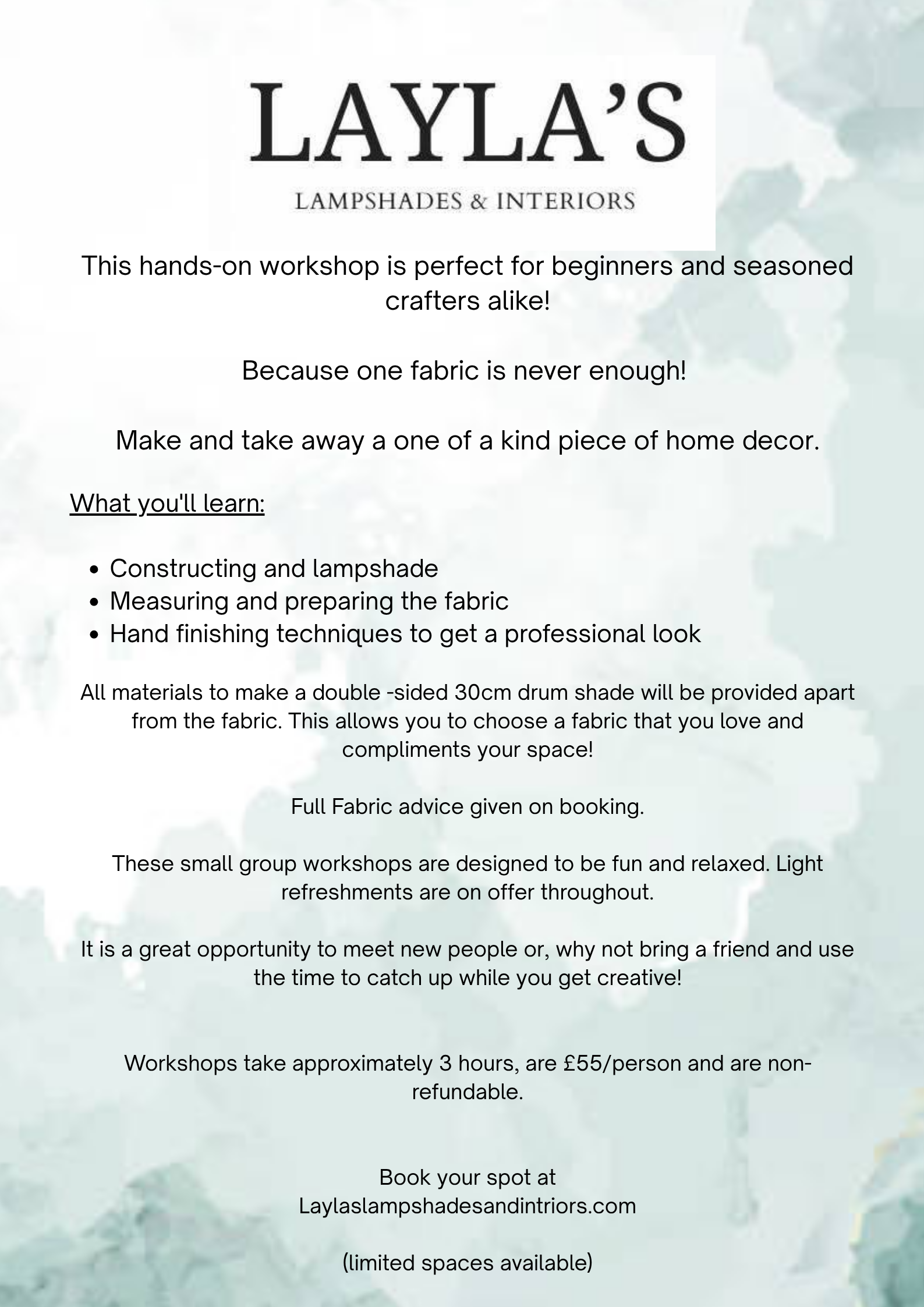 Double-Sided Lampshade Making Workshop -10/10/2026 @10am - King Street Halls, Kirkwall, KW15 1JF (Copy)