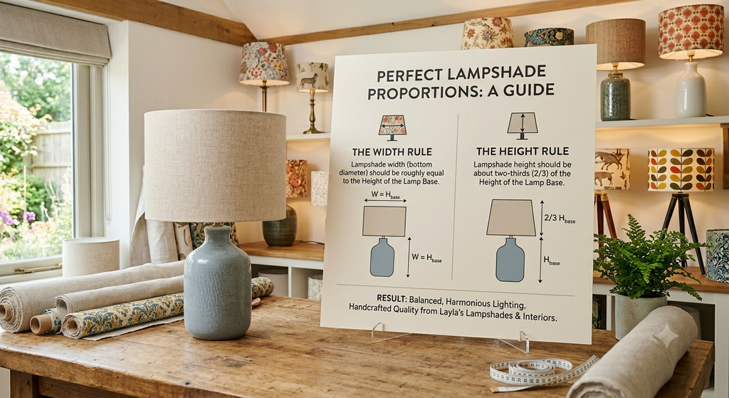 Handmade Burnt Orange Drum Lampshade, Double-Sided William Morris with Strawberry Thief Cotton Interior
