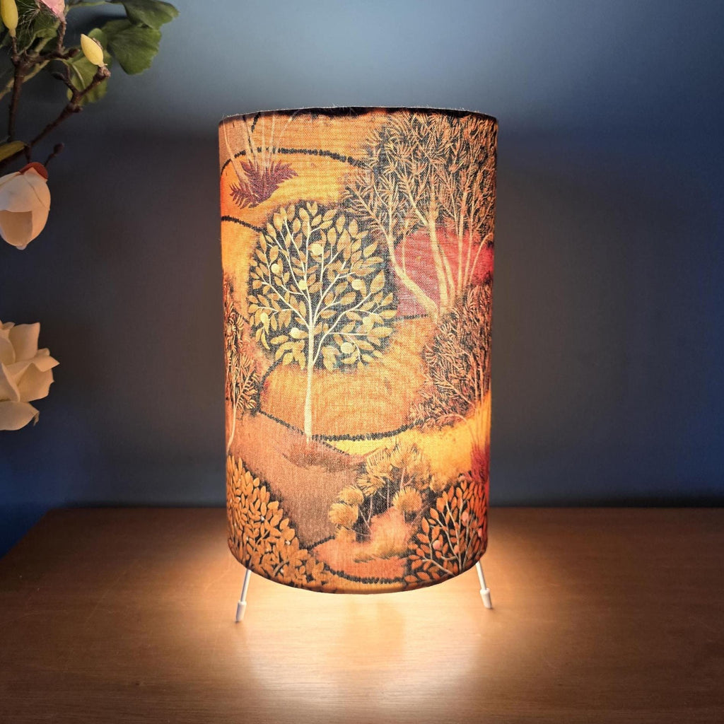 Handmade Autumn Forest Lamp with tripod base