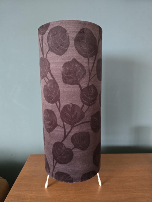 Black leaf Velvet tripod Lamp in Ursula's Vine by Linda Barker