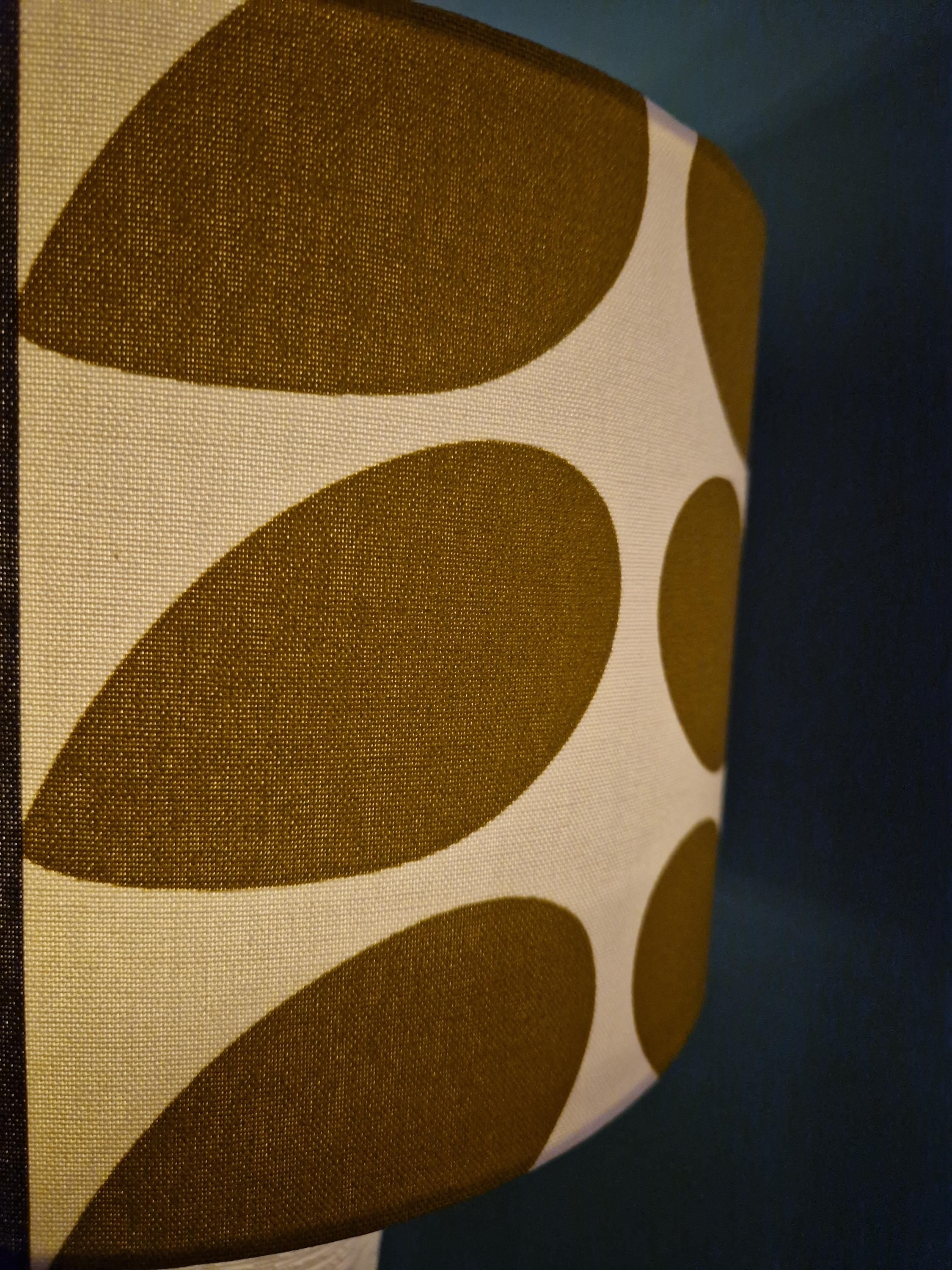 Orla Kiely Olive Green Giant Stem Drum Lampshade