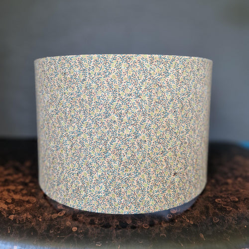 Cork Fabric Lampshade featuring Embossed Gold Thread.