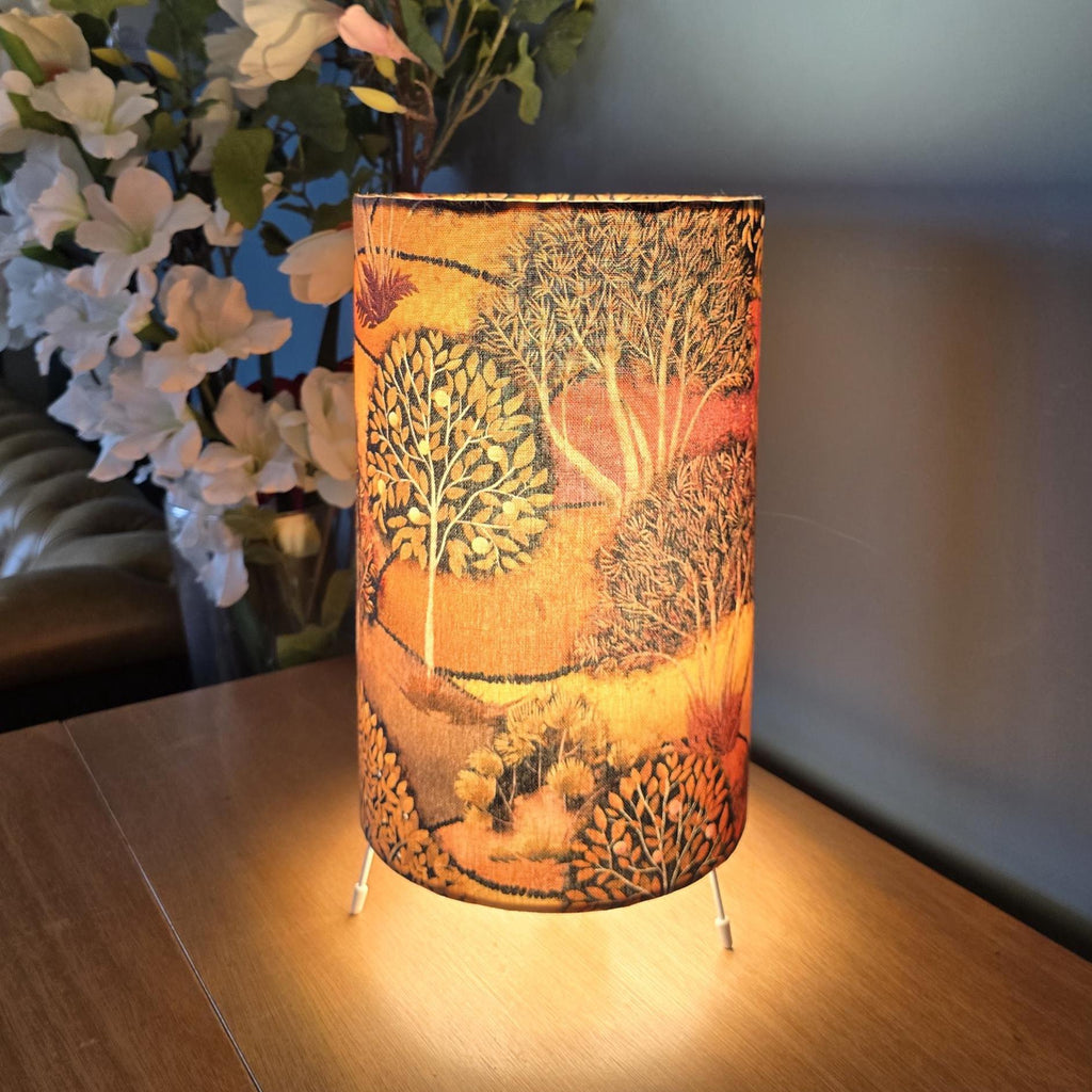 Handmade Autumn Forest Lamp with tripod base