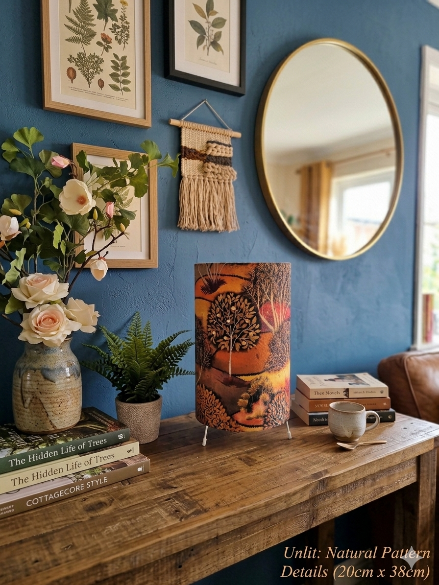 Handmade Autumn Forest Lamp with tripod base